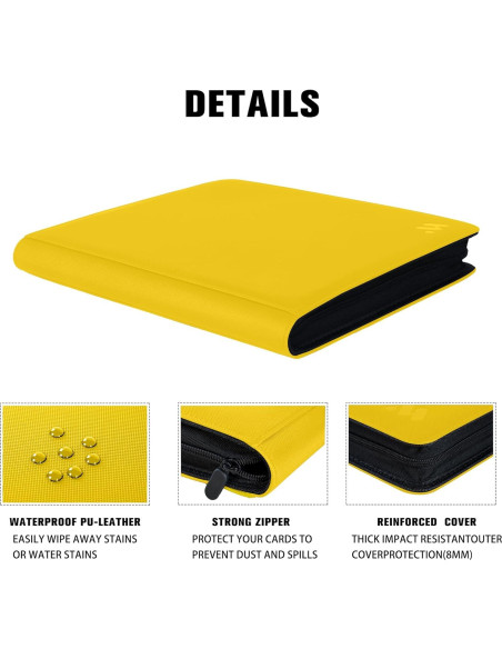 Carpeta de Tarjetas MORABTO 1000+ Pockets Amarillo