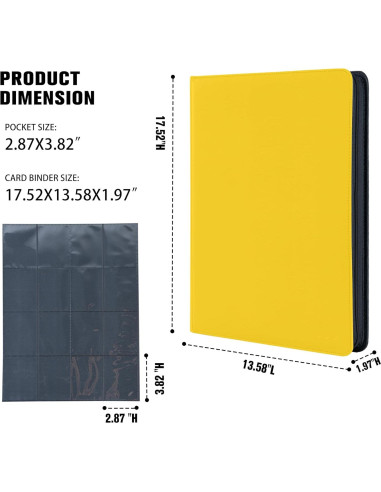 Carpeta de Tarjetas MORABTO 1000+ Pockets Amarillo