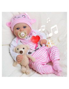 Muñeca Reborn BABESIDE Bailyn 50 cm con Sonido y Accesorios