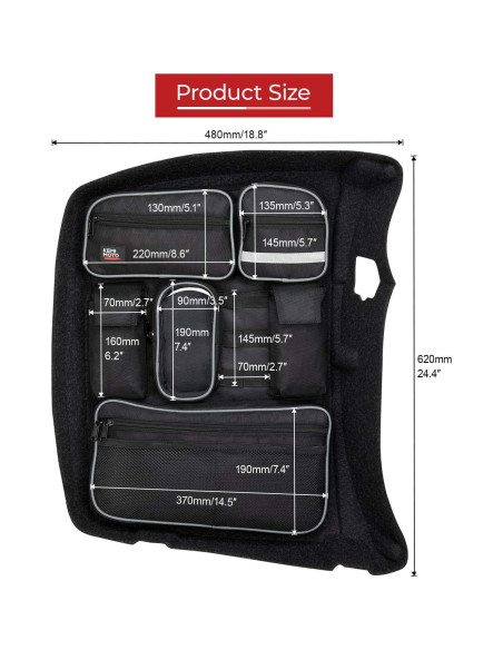 Organizador de Tapa de Paquete KEMIMOTO para Touring 2014-2025
