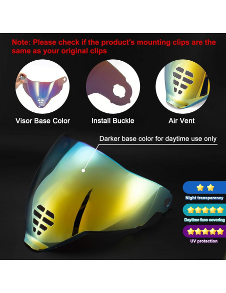 Visor de Casco PSLER IC-06 Oro Profundo Reemplazo