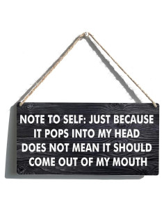 Cartel de Madera Qious 30x15 cm Divertido Sarcástico