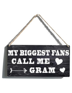 Cartel de Madera Qious Mis Más Grandes Fans 30x15 cm