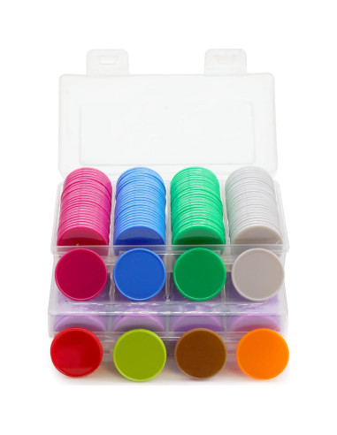 Juego de 100 Fichas de Plástico para Aprendizaje 25 mm