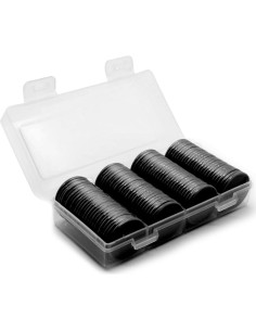 Juego de 100 Fichas de Plástico para Aprendizaje 25 mm Negro 2