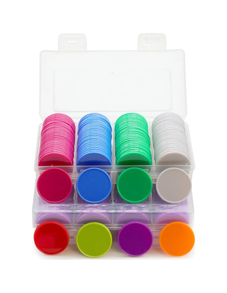 Juego de 100 Fichas de Plástico para Aprendizaje 25 mm