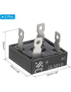 Diodo Rectificador PATIKIL 50A 1000V 2 Pcs Silicio 2