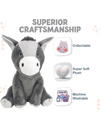 Burro de Peluche Homily 50 cm Juguete para Niños y Adultos