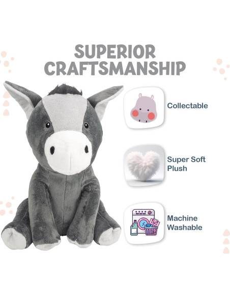 Burro de Peluche Homily 50 cm Juguete para Niños y Adultos