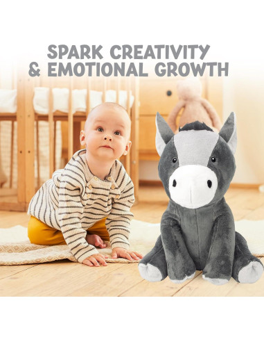 Burro de Peluche Homily 50 cm Juguete para Niños y Adultos