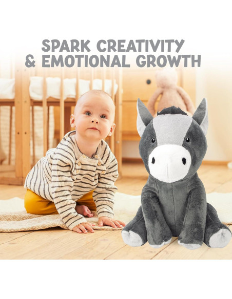 Burro de Peluche Homily 50 cm Juguete para Niños y Adultos