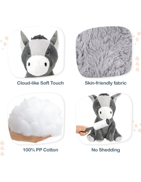 Burro de Peluche Homily 50 cm Juguete para Niños y Adultos