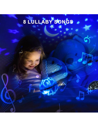 Proyector de Luz Nocturna BAISIQI Verde 4 en 1 con Música