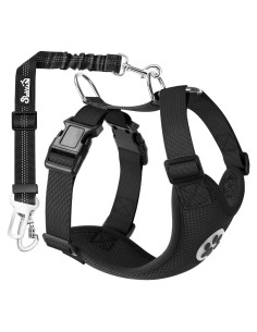 Arnés de Seguridad para Perros SlowTon Ajustable Malla Negro M