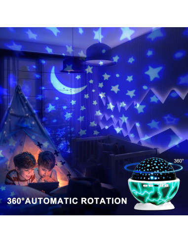 Proyector de Luz Nocturna BAISIQI Verde 4 en 1 con Música