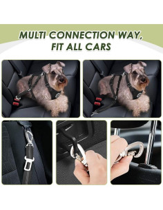 Arnés de Seguridad para Perros SlowTon Ajustable Malla Negro M 2