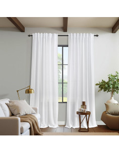 Cortinas Transparentes KOUFALL 2 Paneles 52x213 cm Blancas 2