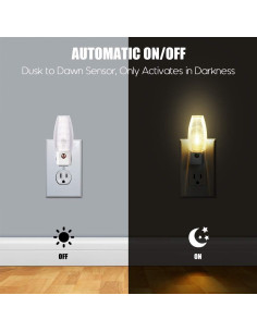 Emotionlite Luz Nocturna Enchufable LED 4 Piezas 2700K 2