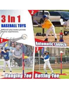 EagleStone Set Tball 3 en 1 Niños 3-8 Años Altura Ajustable 2