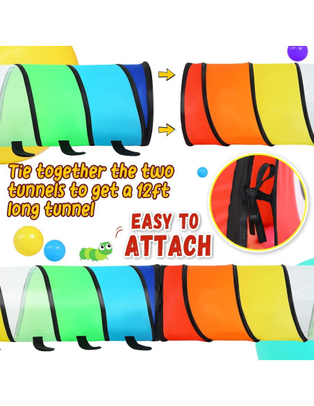 Túnel de Juego Moncoland 2 en 1 para Niños Multicolor Túnel de Juego Moncoland 2 en 1 para Niños Multicolor