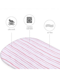 Sábanas para Cuna Biloban 2 Piezas Algodón Rosa Ajustadas 2
