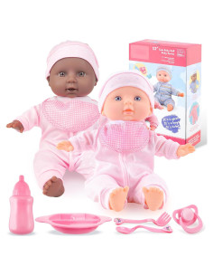 Muñecas Gemelas Toy Choi - Cuerpo Blando 30 cm con Accesorios