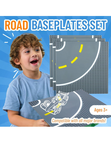 Placas de Carretera 10x10cm Strictly Briks Paquete de 4