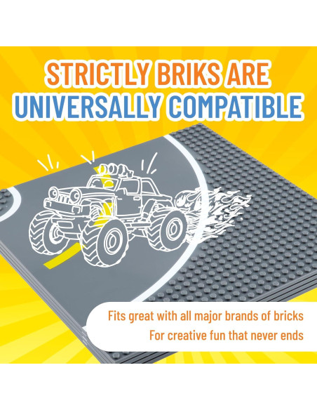 Placas de Carretera 10x10cm Strictly Briks Paquete de 4