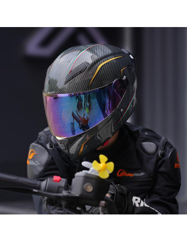 Casco Modular JQF Gear FF808 Doble Visor XL Fibra Carbono