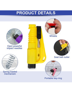 Herramienta de Emergencia PIFOOG 3-en-1 para Auto - 16 Pcs 2