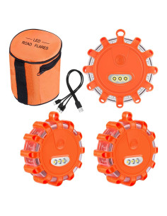 Luces de Emergencia Recargables Vancle Naranjas 3 Paquetes