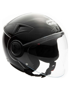 Casco Abierto MMG Blaze Negro Brillante Grande DOT