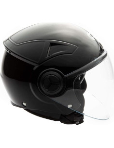 Casco Abierto MMG Blaze Negro Brillante Grande DOT 2