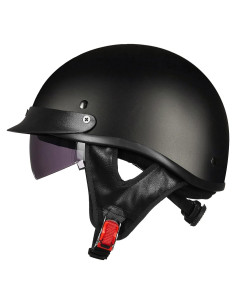 Casco Motocicleta ILM-205V Negro Mate XL Aprobado por DOT