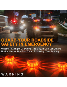 Luces de Emergencia Recargables Vancle Naranjas 3 Paquetes 2