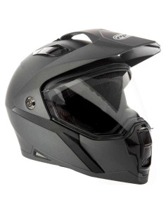 Casco MMG STORM Dual Sport Motocicleta Mediano Gris Mate