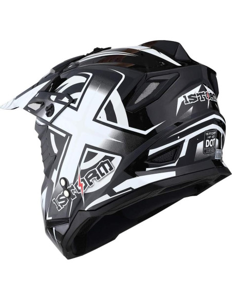 Casco de Motocross 1Storm HF801 Blanco XXL Aerodinámico