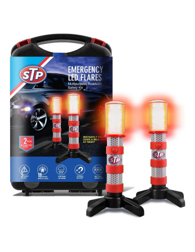 Flares LED de Emergencia STP - 3 Modos, Alta Visibilidad
