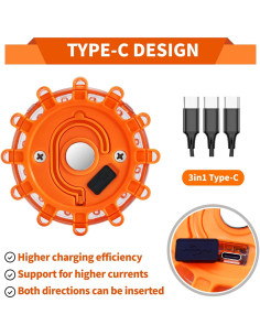 Flares LED de Emergencia Markstor - 3 Paquete Recargable USB 2