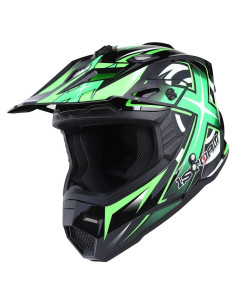 Casco Integral 1Storm HF801 Verde Sonic para Motocross