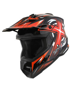 Casco Integral 1Storm HF801 Naranja para Motocross Adultos