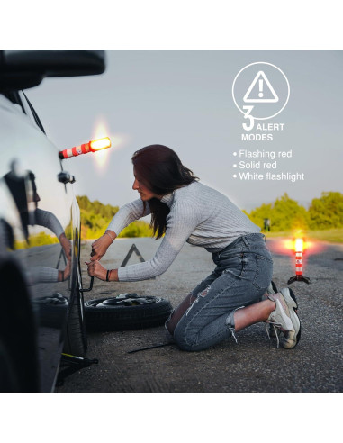 Flares LED de Emergencia STP - 3 Modos, Alta Visibilidad