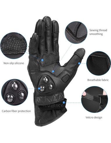 Guantes de motocicleta INBIKE con nudillos duros y táctil
