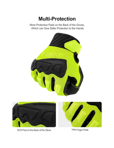 Guantes de Ciclismo INBIKE Medianos Transpirables Verde