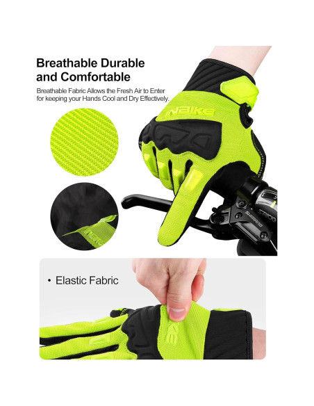 Guantes de Ciclismo INBIKE Medianos Transpirables Verde