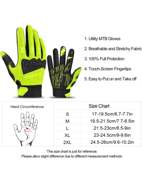 Guantes de Ciclismo INBIKE Medianos Transpirables Verde