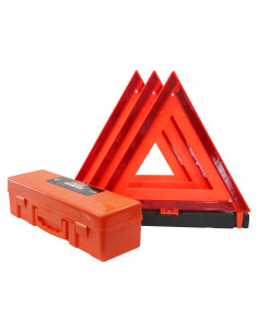 Paquete de 3 Triángulos Reflectantes WORKKOOL con Funda