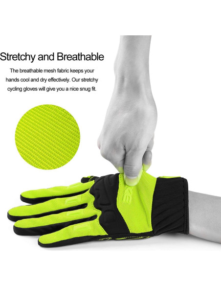 Guantes de Ciclismo INBIKE Medianos Transpirables Verde