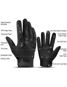 Guantes de Montaña INBIKE Táctiles con Protección TPR 2