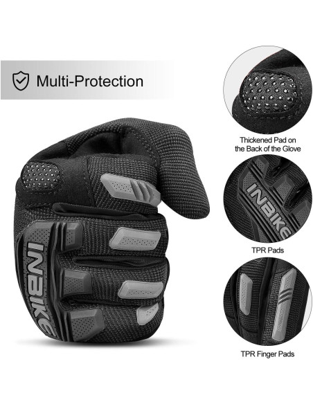 Guantes de Montaña INBIKE Táctiles con Protección TPR